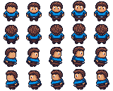 Sprite sheet of idle animations